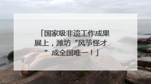国家级非遗工作成果展上，潍坊“风筝怪才”成全国唯一！