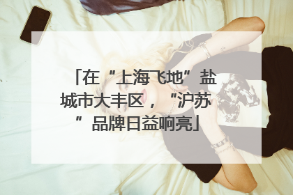 在“上海飞地”盐城市大丰区，“沪苏”品牌日益响亮