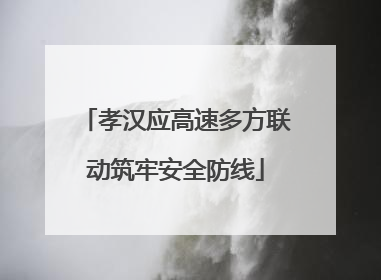 孝汉应高速多方联动筑牢安全防线