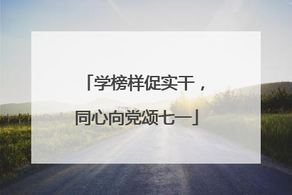 学榜样促实干，同心向党颂七一