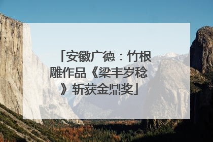 安徽广德：竹根雕作品《梁丰岁稔》斩获金鼎奖