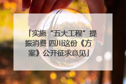 实施“五大工程”提振消费 四川这份《方案》公开征求意见