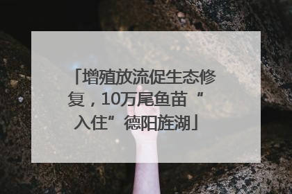增殖放流促生态修复，10万尾鱼苗“入住”德阳旌湖