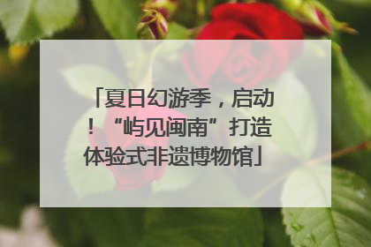 夏日幻游季，启动！“屿见闽南”打造体验式非遗博物馆