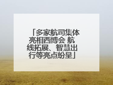 多家航司集体亮相西博会 航线拓展、智慧出行等亮点纷呈