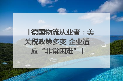 德国物流从业者：美关税政策多变 企业适应“非常困难”