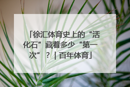 徐汇体育史上的“活化石”藏着多少“第一次”？｜百年体育