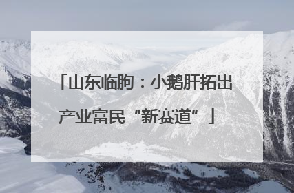 山东临朐：小鹅肝拓出产业富民“新赛道”
