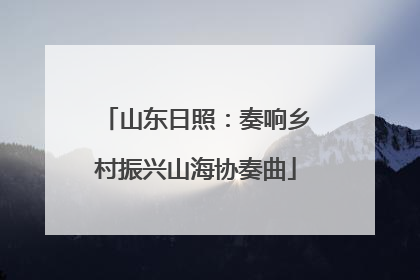 山东日照：奏响乡村振兴山海协奏曲