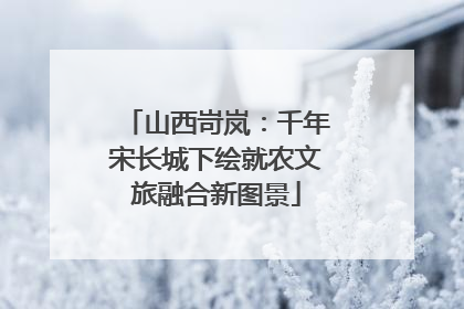 山西岢岚：千年宋长城下绘就农文旅融合新图景