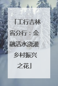 工行吉林省分行：金融活水浇灌 乡村振兴之花