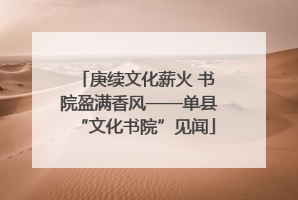 庚续文化薪火 书院盈满香风——单县“文化书院”见闻