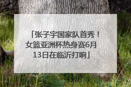 张子宇国家队首秀！女篮亚洲杯热身赛6月13日在临沂打响