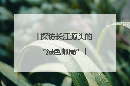 探访长江源头的“绿色邮局”