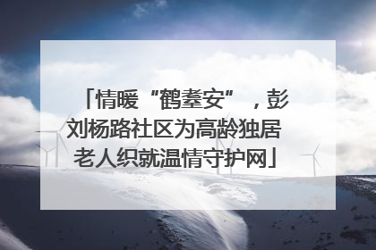 情暖“鹤耋安”，彭刘杨路社区为高龄独居老人织就温情守护网