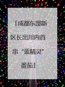 成都东部新区长出川内首串“蓝精灵”番茄