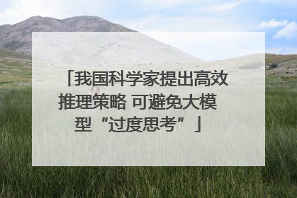 我国科学家提出高效推理策略 可避免大模型“过度思考”