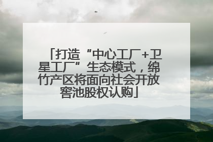 打造“中心工厂+卫星工厂”生态模式，绵竹产区将面向社会开放窖池股权认购