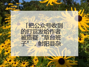 把公众号收到的打赏发给作者被质疑“草台班子”，射阳县杂文学会回应