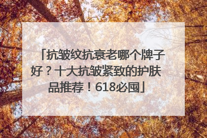 抗皱纹抗衰老哪个牌子好？十大抗皱紧致的护肤品推荐！618必囤