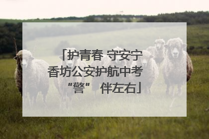 护青春 守安宁 香坊公安护航中考 “警” 伴左右