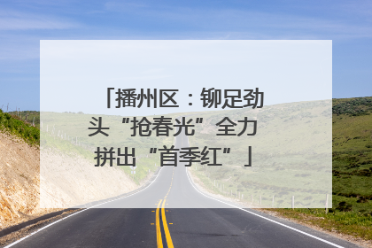 播州区：铆足劲头“抢春光”全力拼出“首季红”