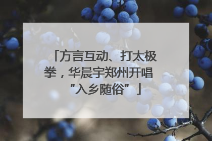 方言互动、打太极拳，华晨宇郑州开唱“入乡随俗”