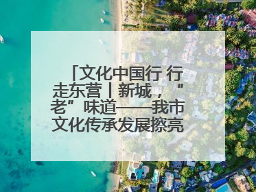 文化中国行 行走东营丨新城，“老”味道——我市文化传承发展擦亮地域特色