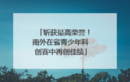 斩获最高荣誉！南外在省青少年科创赛中再创佳绩