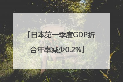 日本第一季度GDP折合年率减少0.2%
