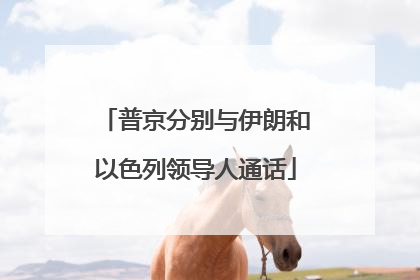 普京分别与伊朗和以色列领导人通话