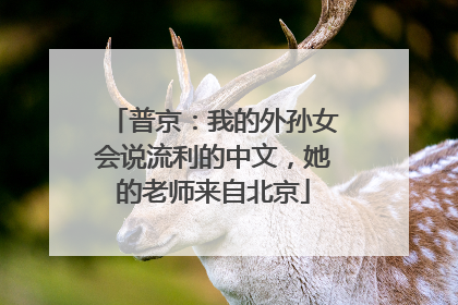 普京：我的外孙女会说流利的中文，她的老师来自北京