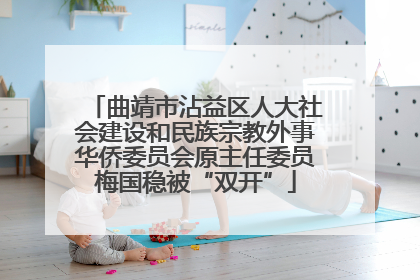 曲靖市沾益区人大社会建设和民族宗教外事华侨委员会原主任委员梅国稳被“双开”