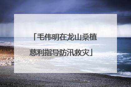 毛伟明在龙山桑植慈利指导防汛救灾