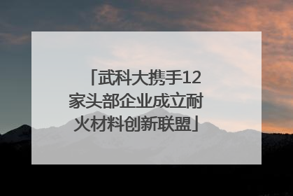 武科大携手12家头部企业成立耐火材料创新联盟