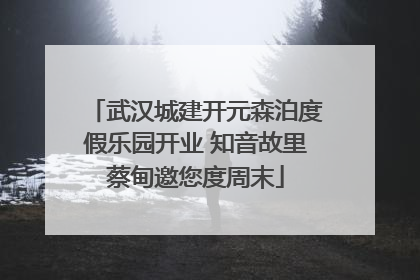 武汉城建开元森泊度假乐园开业 知音故里蔡甸邀您度周末