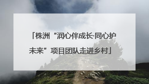 株洲“润心伴成长·同心护未来”项目团队走进乡村