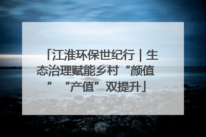 江淮环保世纪行｜生态治理赋能乡村“颜值”“产值”双提升