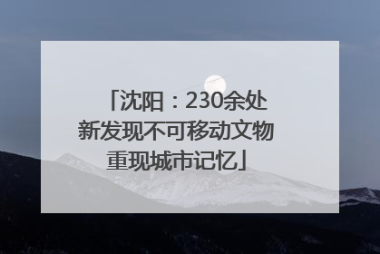 沈阳：230余处新发现不可移动文物重现城市记忆