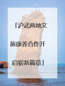 沪武两地文旅康养合作开启崭新篇章