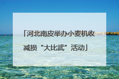 河北南皮举办小麦机收减损“大比武”活动