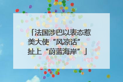 法国涉巴以表态惹美大使“风凉话” 扯上“蔚蓝海岸”