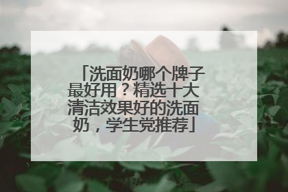 洗面奶哪个牌子最好用？精选十大清洁效果好的洗面奶，学生党推荐