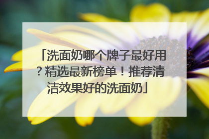 洗面奶哪个牌子最好用？精选最新榜单！推荐清洁效果好的洗面奶