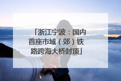 浙江宁波：国内首座市域（郊）铁路跨海大桥封顶