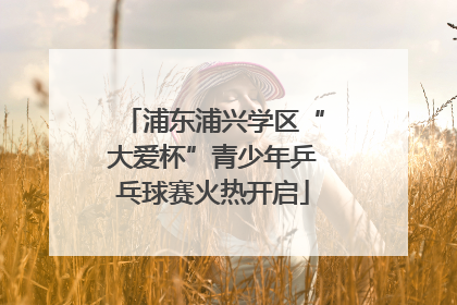 浦东浦兴学区“大爱杯”青少年乒乓球赛火热开启