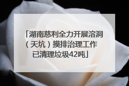 湖南慈利全力开展溶洞（天坑）摸排治理工作 已清理垃圾42吨