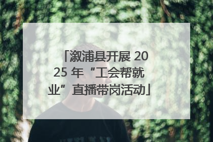 溆浦县开展 2025 年“工会帮就业”直播带岗活动