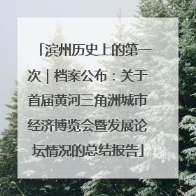 滨州历史上的第一次｜档案公布：关于首届黄河三角洲城市经济博览会暨发展论坛情况的总结报告