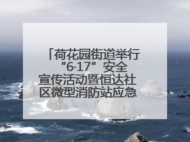 荷花园街道举行“6·17”安全宣传活动暨恒达社区微型消防站应急小分队启动式